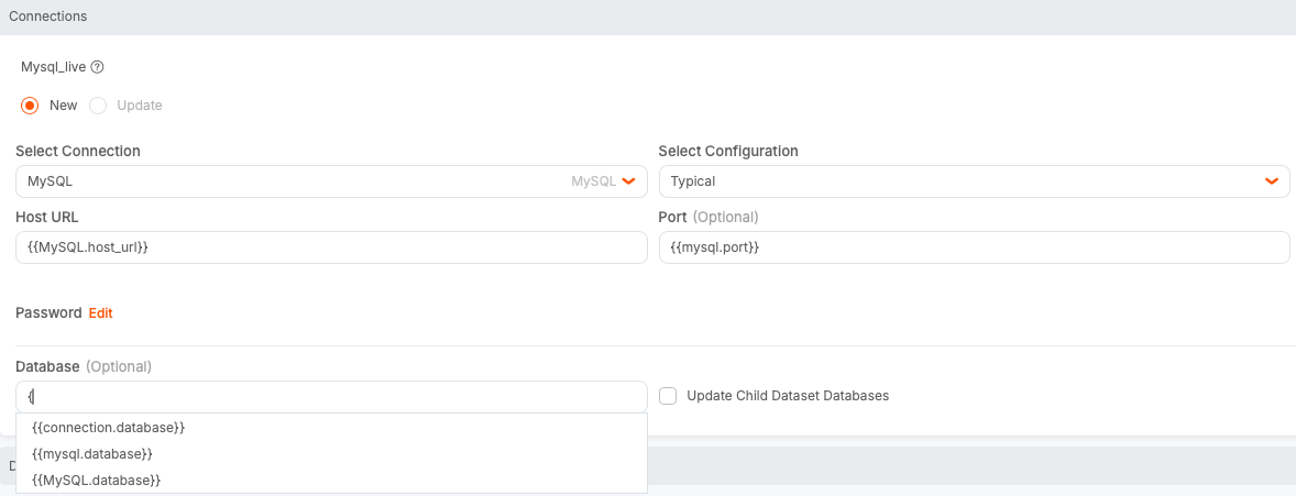 Parameter token example