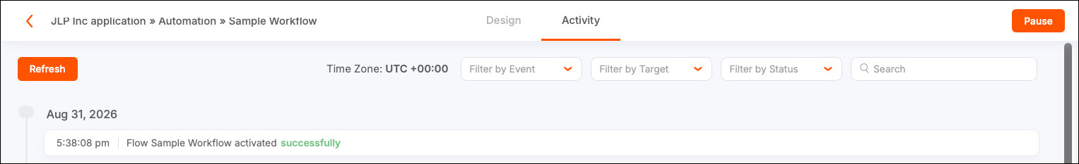 Flow Activity Log