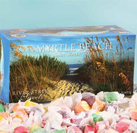 Myrtle Beach Gift Box Of Salt Water Taffy, Salt Water Taffy: River Street Sweets