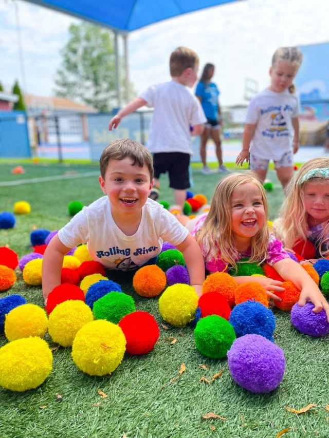 Young campers playing.