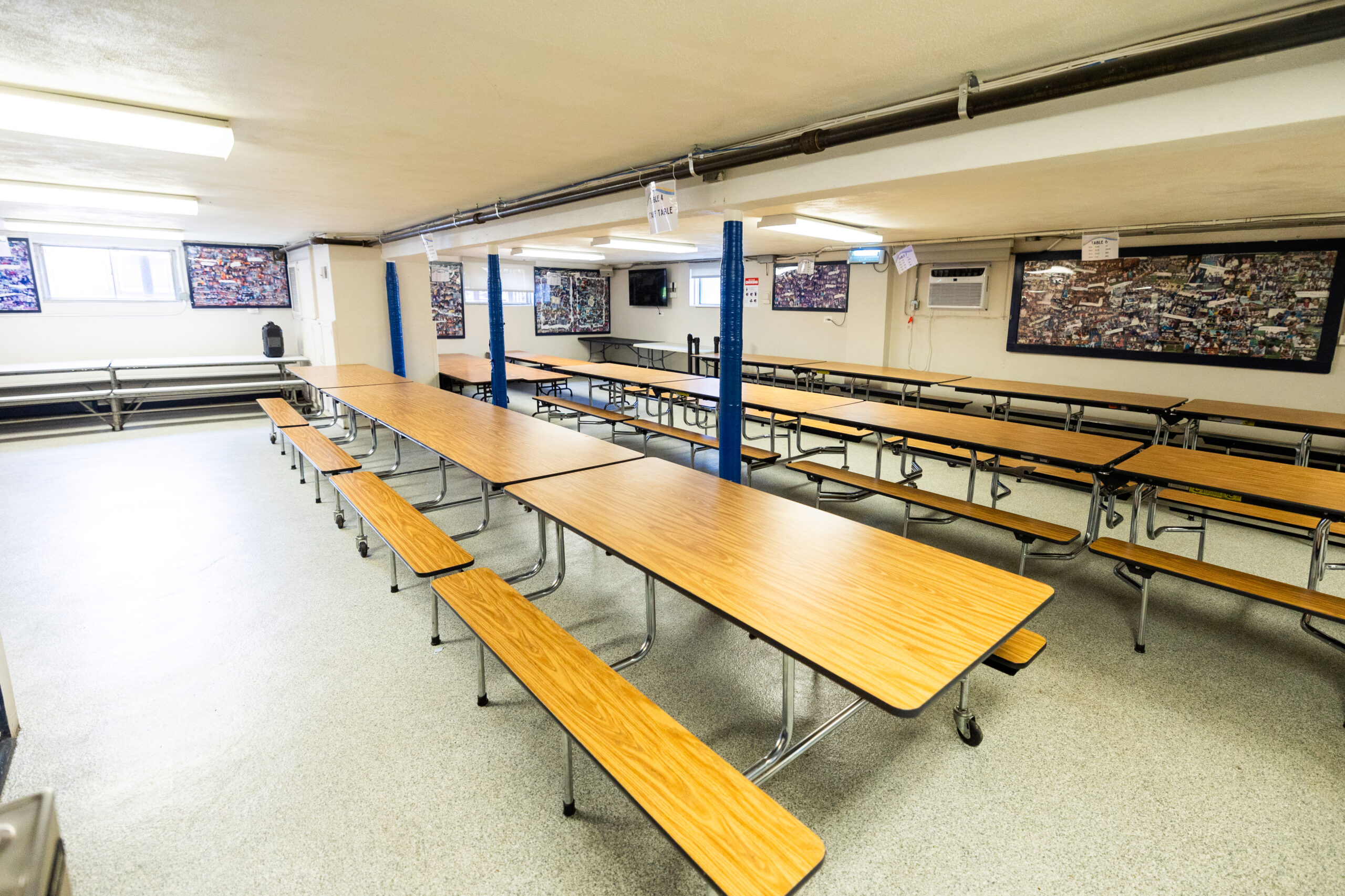 A cafeteria inside pilot house.
