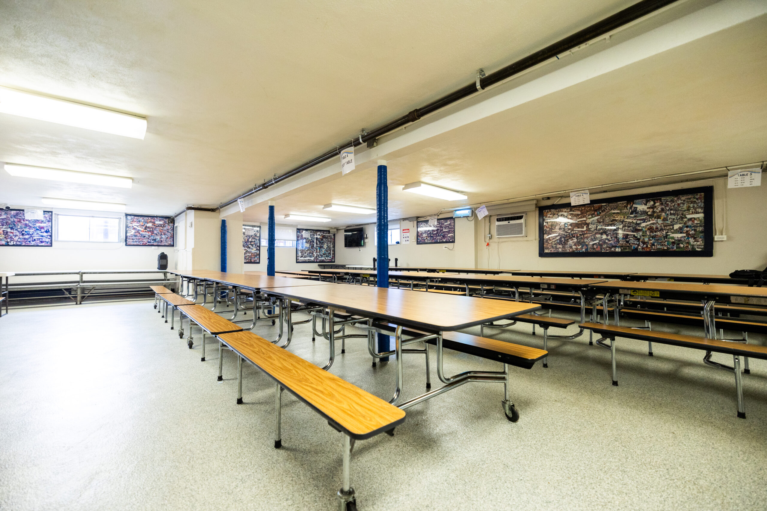A cafeteria inside pilot house.