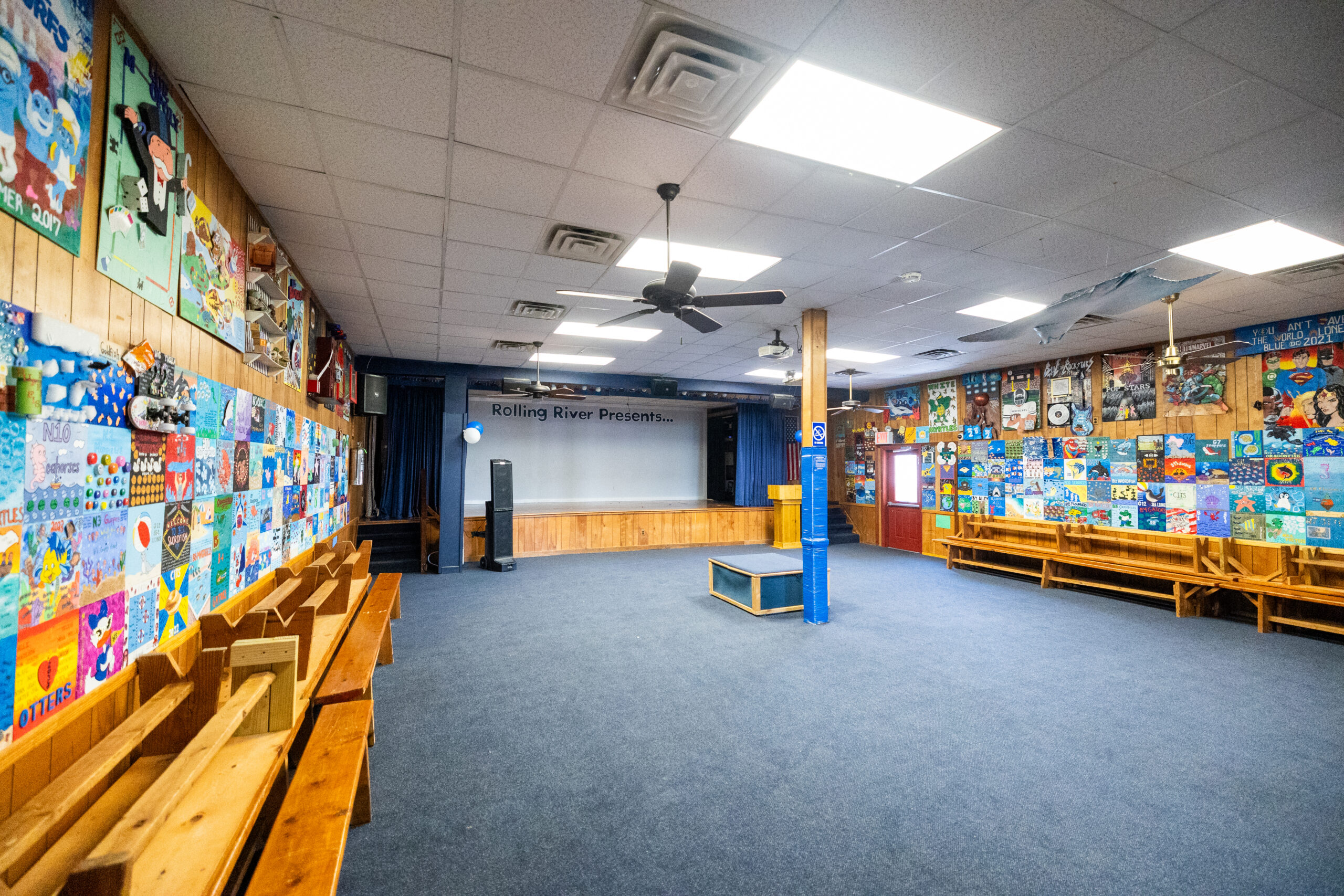 Stage inside Seabreeze theater.