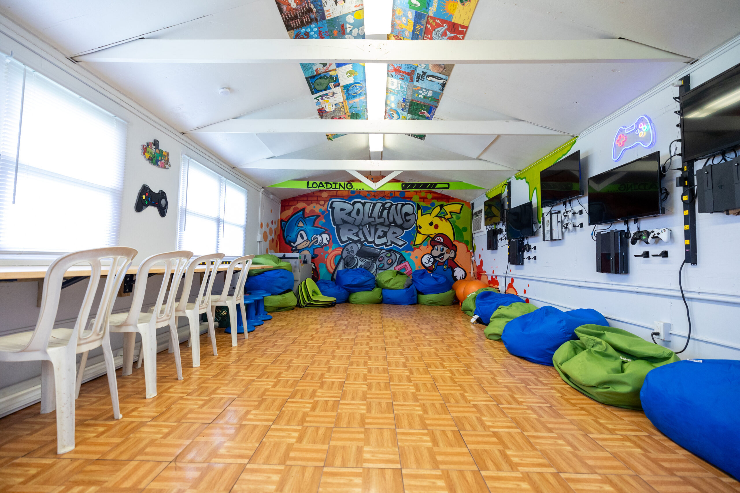 Tech lounge interior.