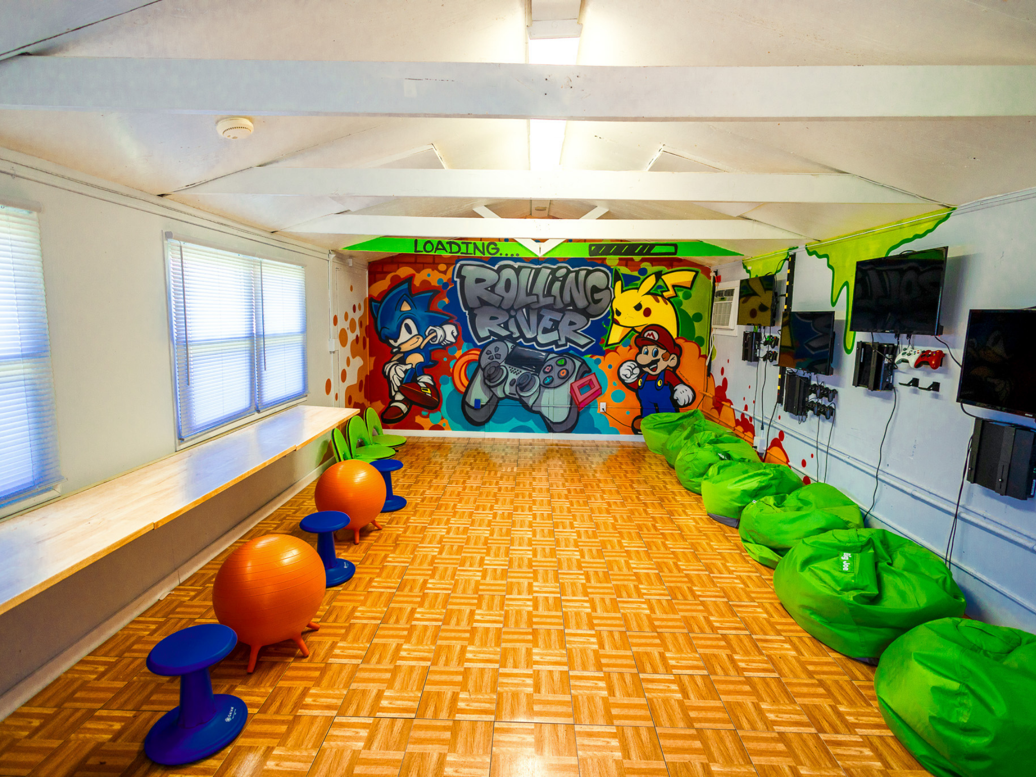 Tech lounge interior.