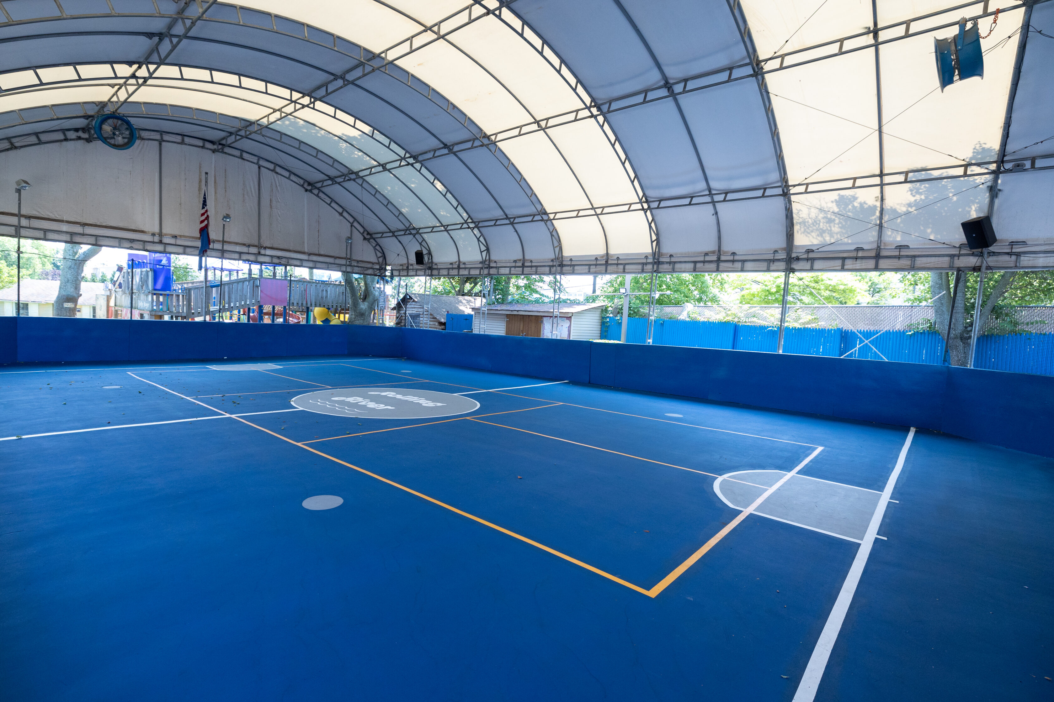 A large scale tented pavilion.