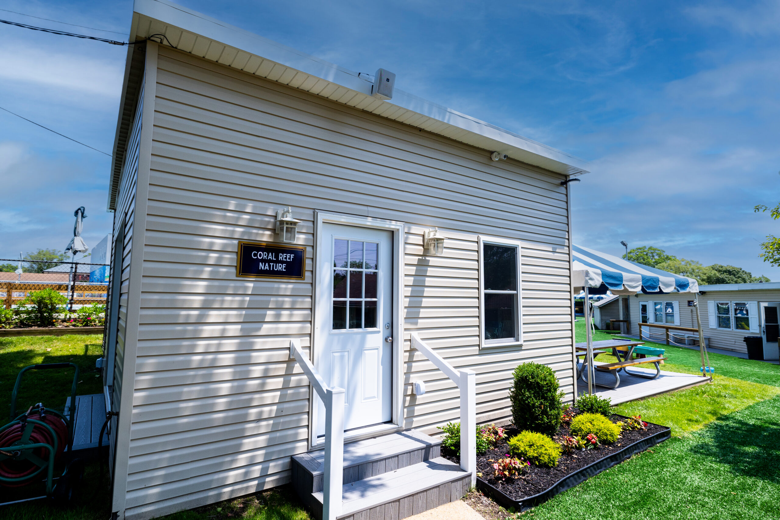 The outside of the coral reef nature building.