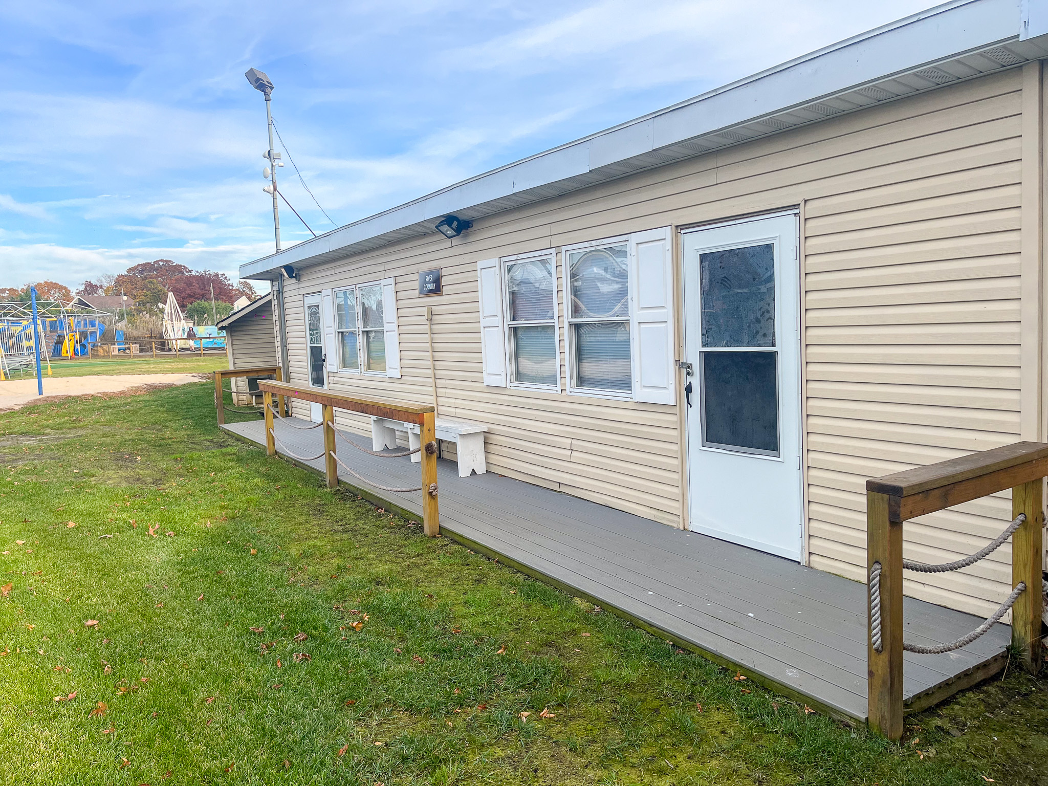 The outside of a building.