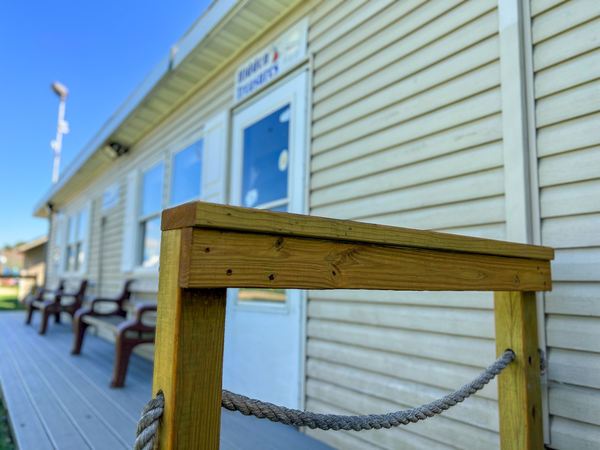 Outside of a building.