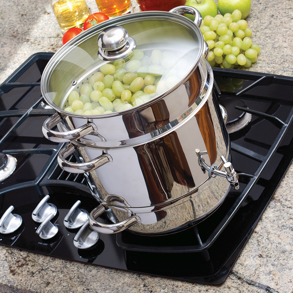 Stainless Steel Steamer/Juicer 8 Qt. Roots & Harvest Homesteading