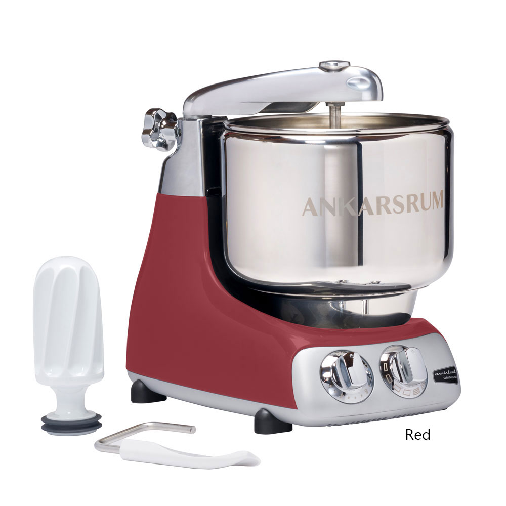 Ankarsrum stand mixer with whisks and dough hook Roots & Harvest Homesteading Supplies