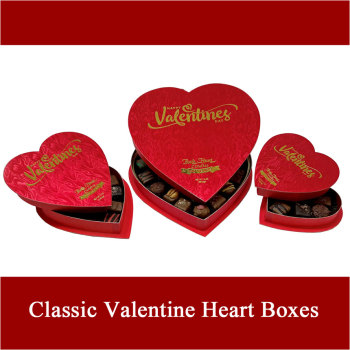Assorted Chocolates in Printed Heart Boxes