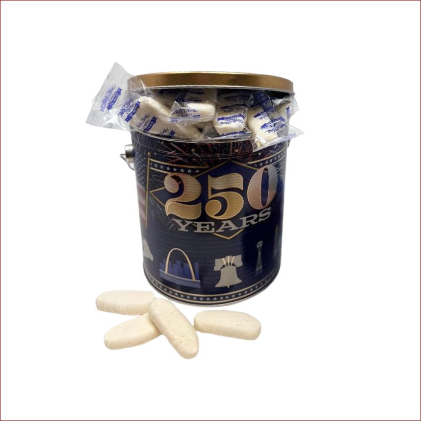 United States 250th Anniversary 3lb Tins Of Pulled Cream Candy 