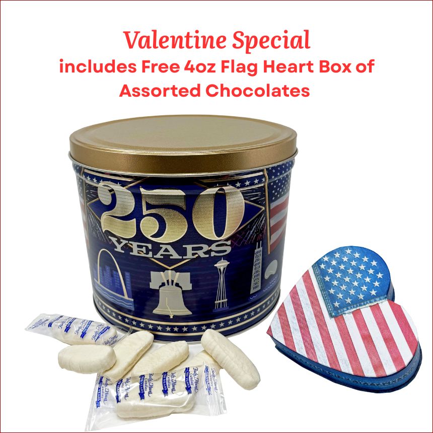 United States 250th Anniversary 5lb Tins of Pulled Cream Candy 