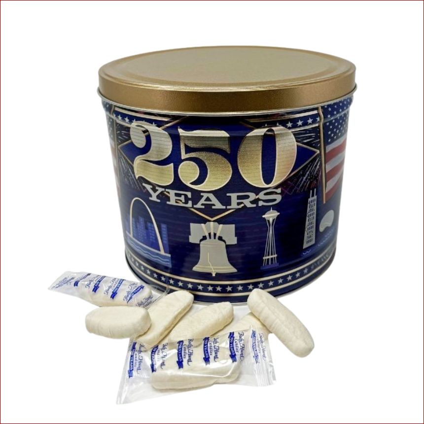 United States 250th Anniversary 5lb Tins of Pulled Cream Candy 