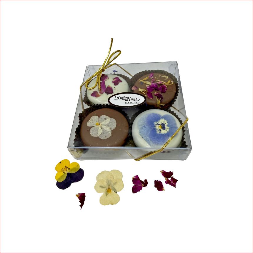 Oreos with Edible Flowers