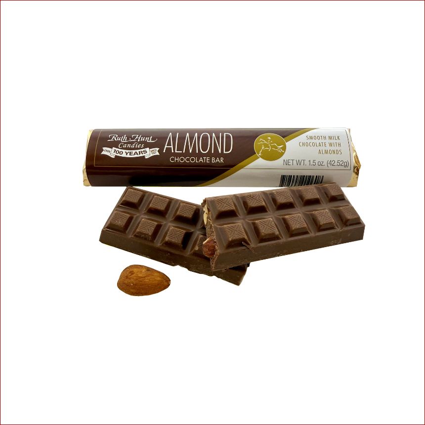 24 ct. Box of Milk Chocolate Almond Ruth Hunt Chocolate Bars