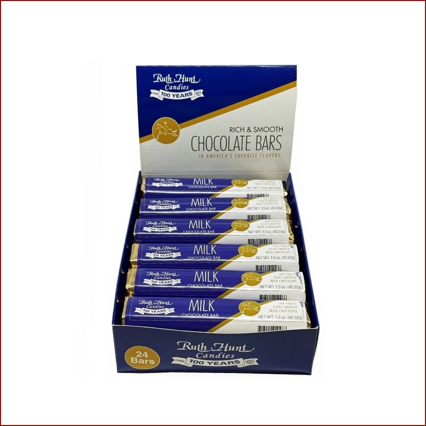 24 ct. Box of Milk Chocolate Ruth Hunt Chocolate Bars