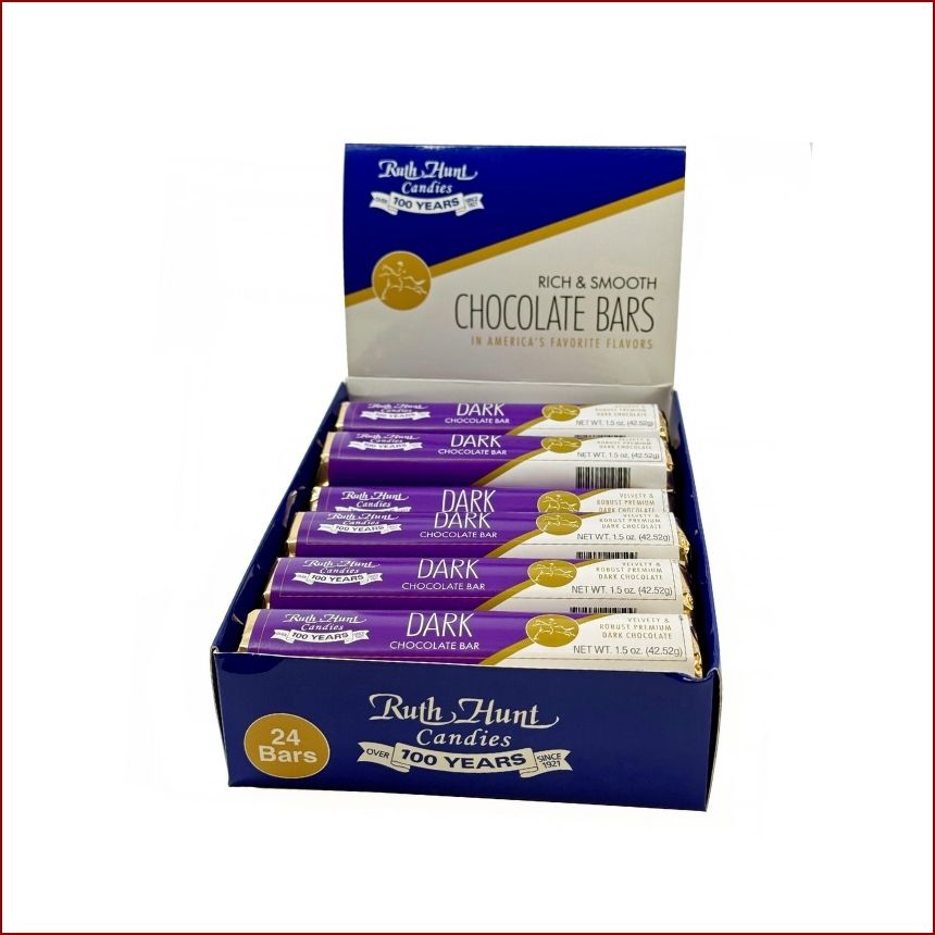 24 ct. Box of Dark Chocolate Ruth Hunt Chocolate Bars