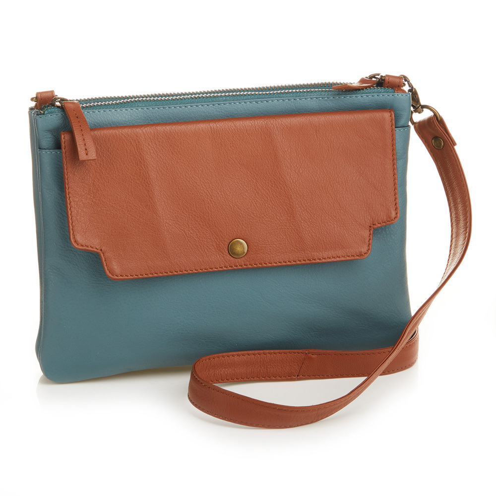 TwoTone Leather Crossbody Bag, New Fashion Serrv International