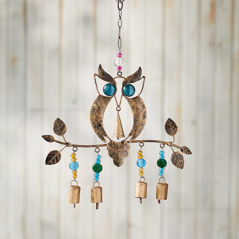 Recycled Owl Chime, Wind Chimes SERRV International