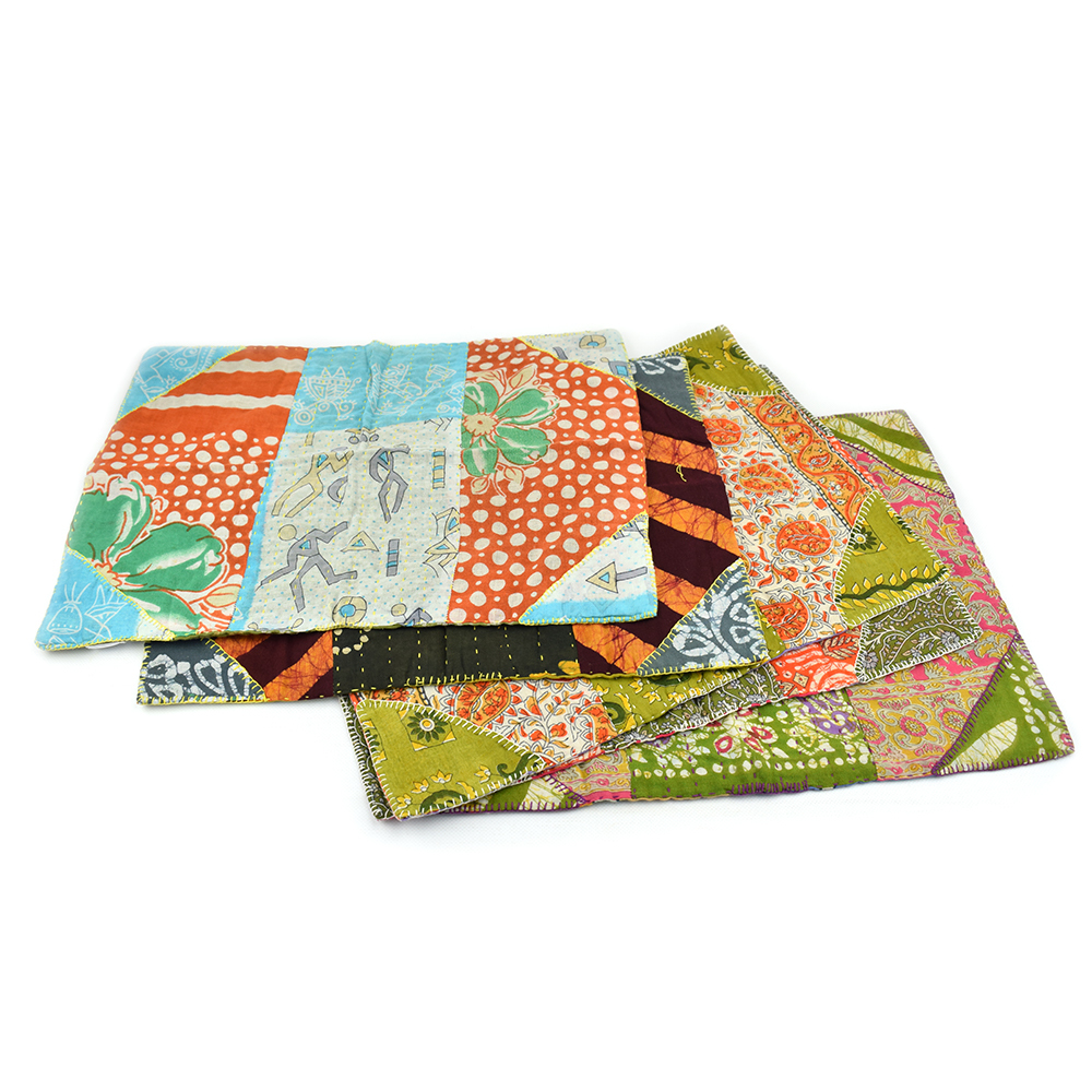Kantha Placemat Set of 2, Textiles Serrv International