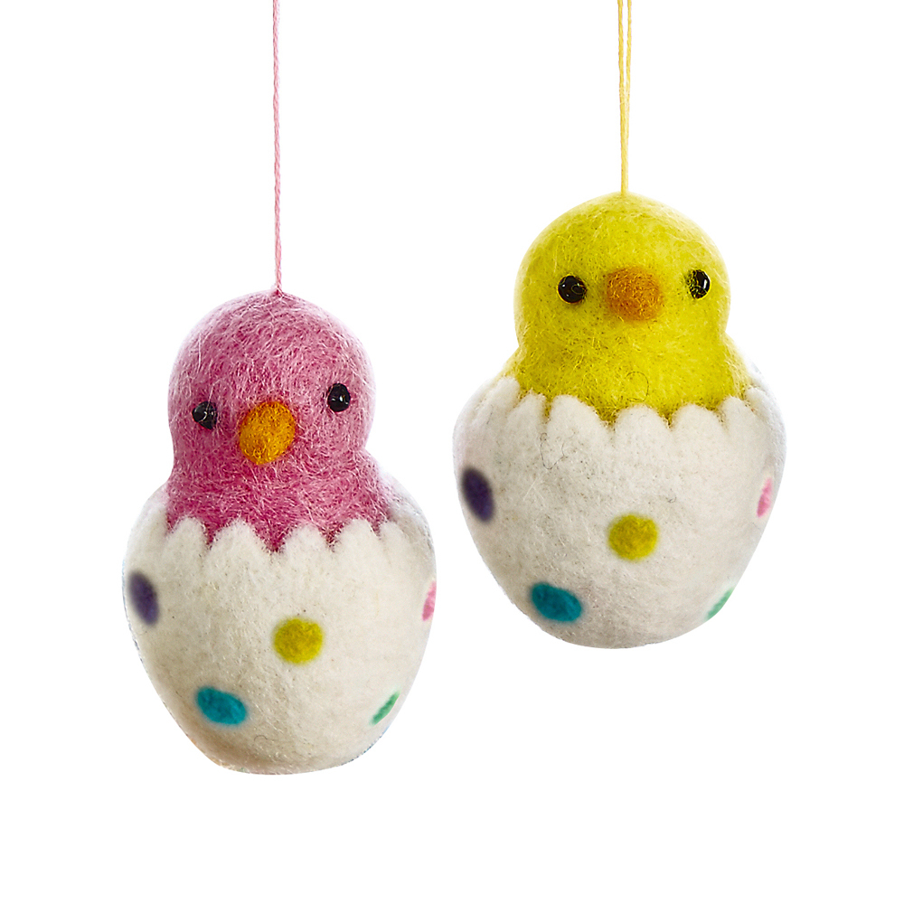 Felted Chick Ornaments, Easter Serrv International
