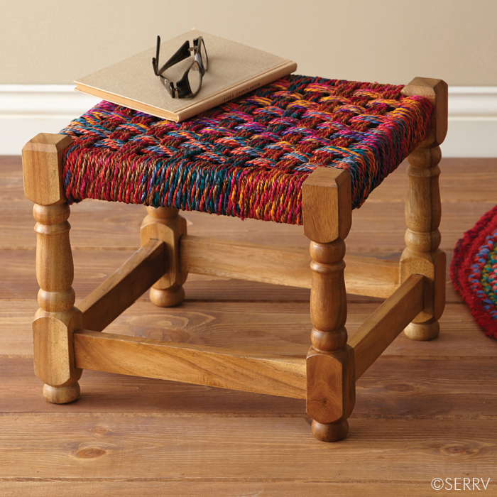 Bright Charpoy Stool, Serrv International