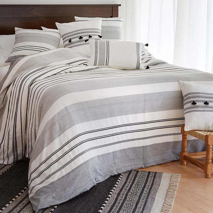 Bengali Stripe Queen Duvet Cover, Bedding Serrv International