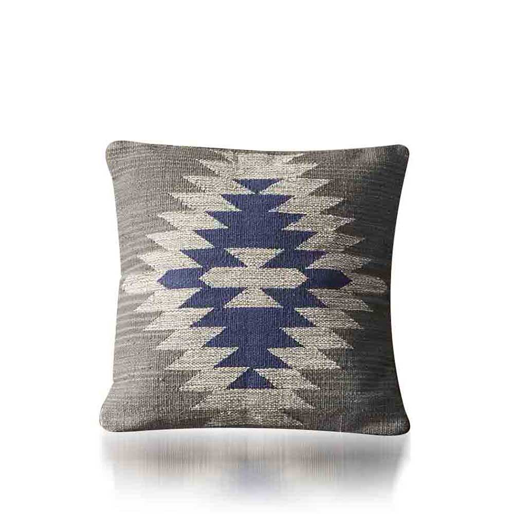 Kilim Square Pillow - Blue & Gray, Pillows & Rugs: Serrv ...