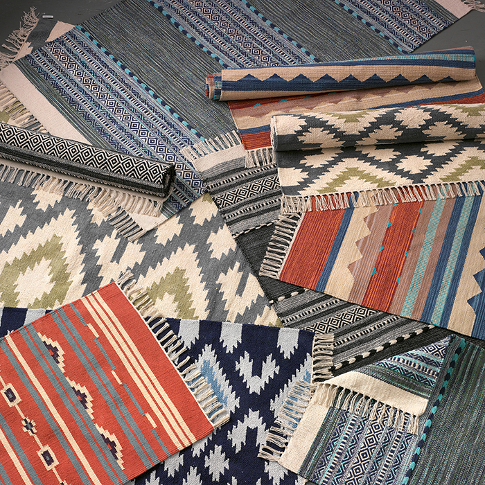 Rugs & Pillows Coral Kilim Flat Weave Rug