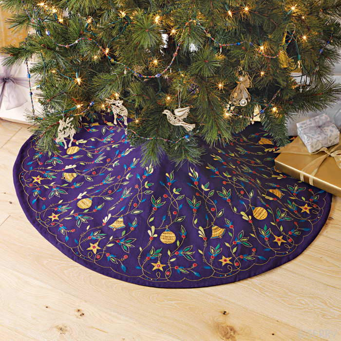 Ornamental Garden Tree Skirt, Holiday Decor Serrv International