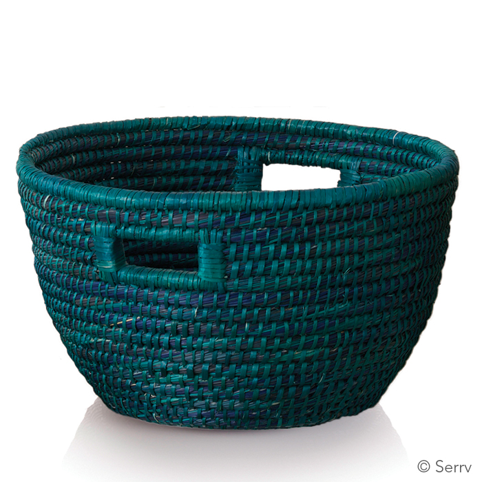 Teal Bucket Basket, Baskets Serrv International