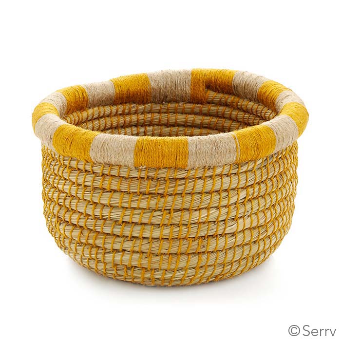 Mustard Bogra Basket, Storage Serrv International