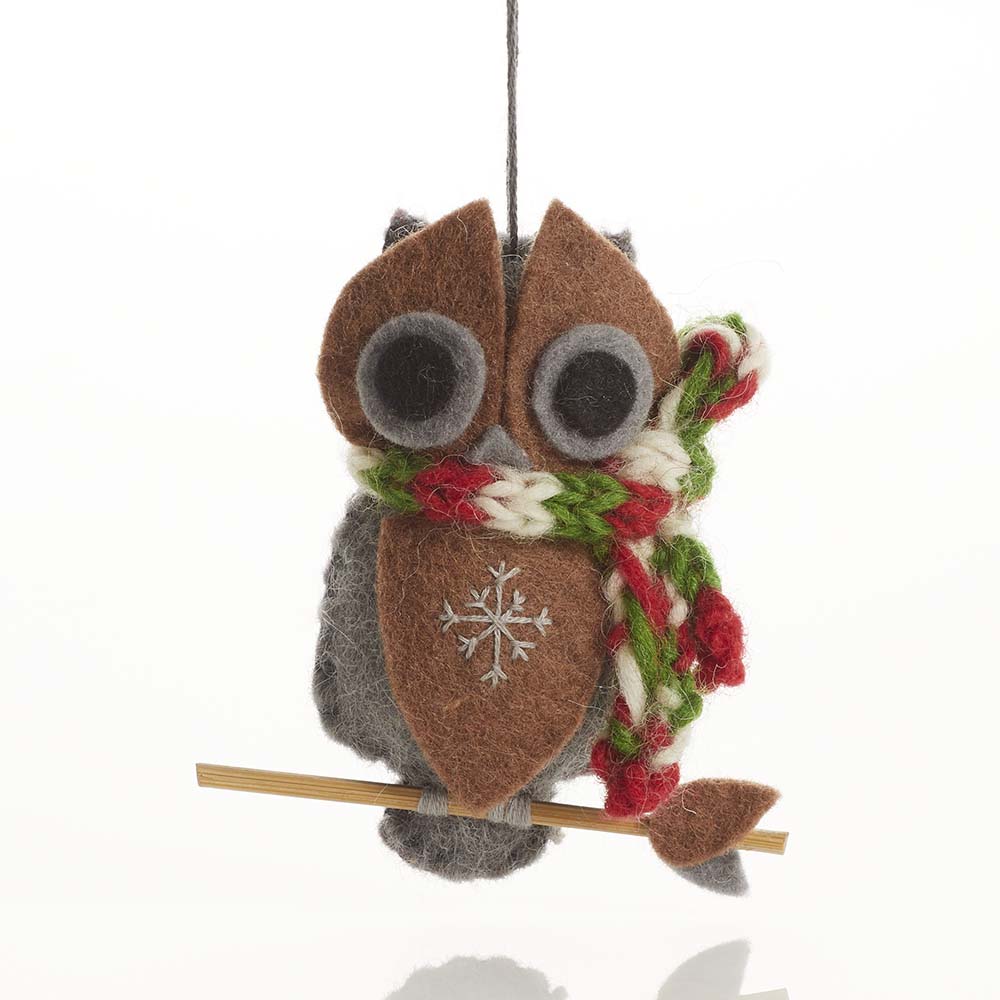 Gray Owl Ornament, Ornaments SERRV International