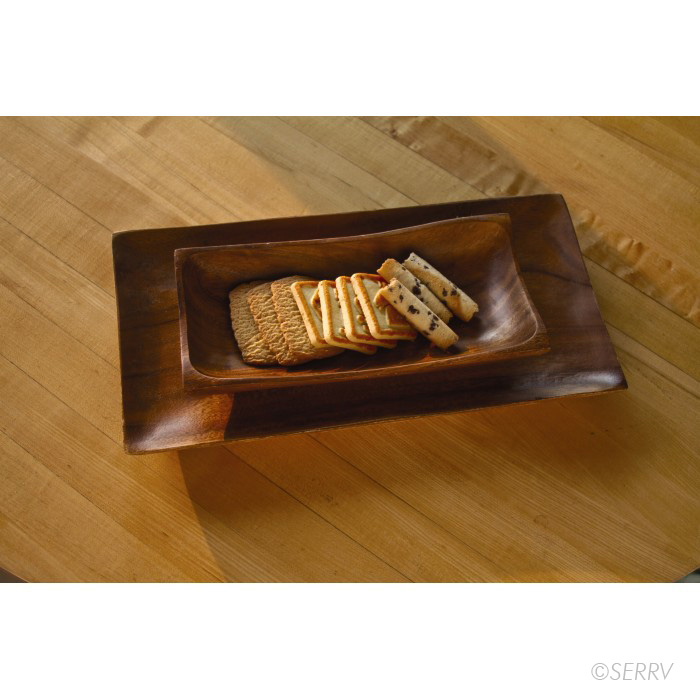 Acacia Wood Trays Set, Serving Serrv International