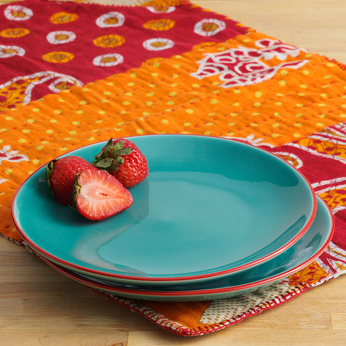 Turquoise Song Cai Dessert Plates Set, All Ceramics SERRV International