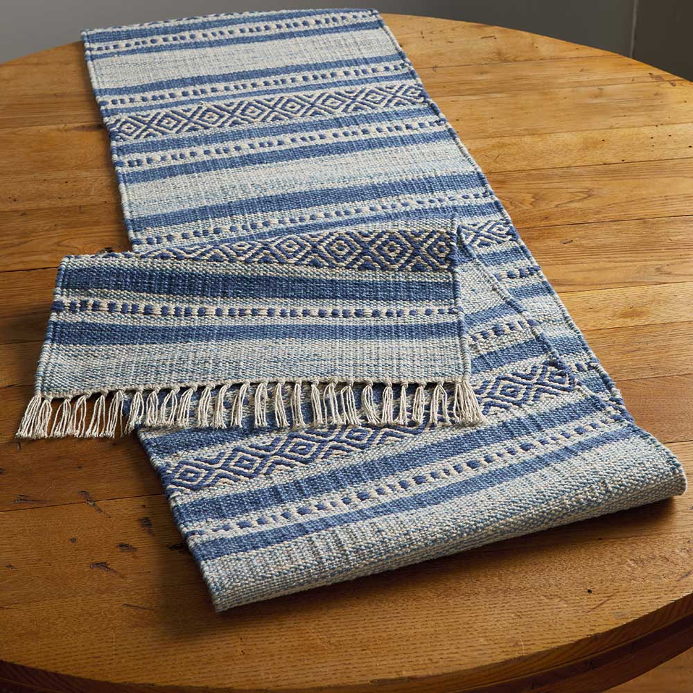 Blue Kilim Table Runner, Kitchen Serrv International