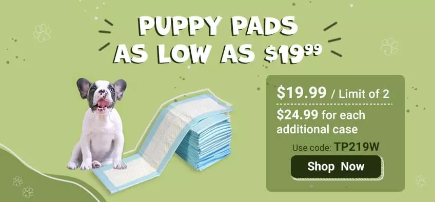 Puppy pads as low as $19.99