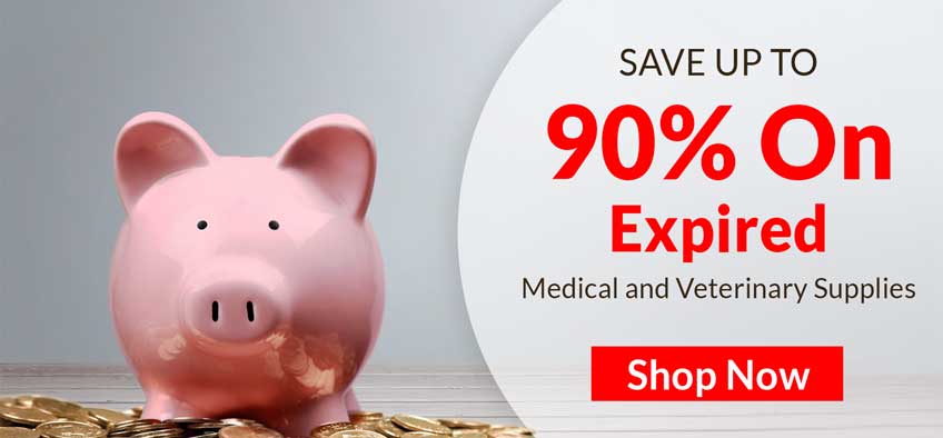 Save up to 90% on expired medical and veterinary supplies