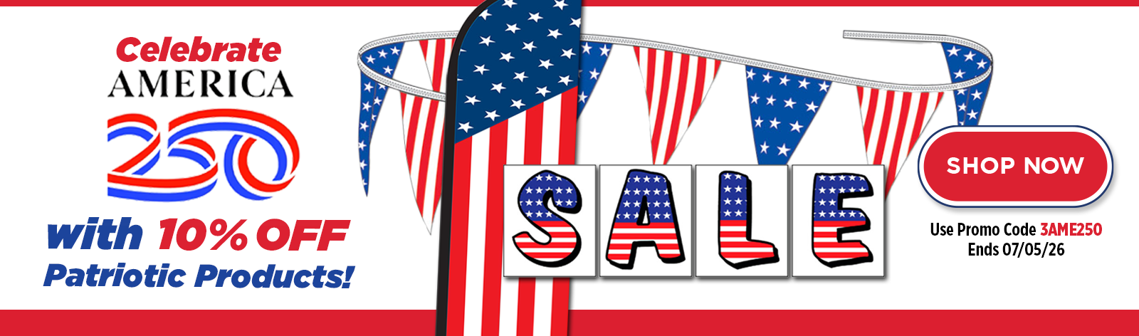 Celebrate America - 10% OFF Patriotic Products