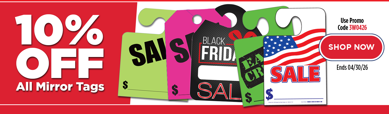 10% OFF All Mirror Tags