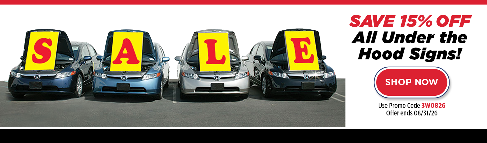 15% OFF Underhood Signs! 15% OFF Underhood Signs!