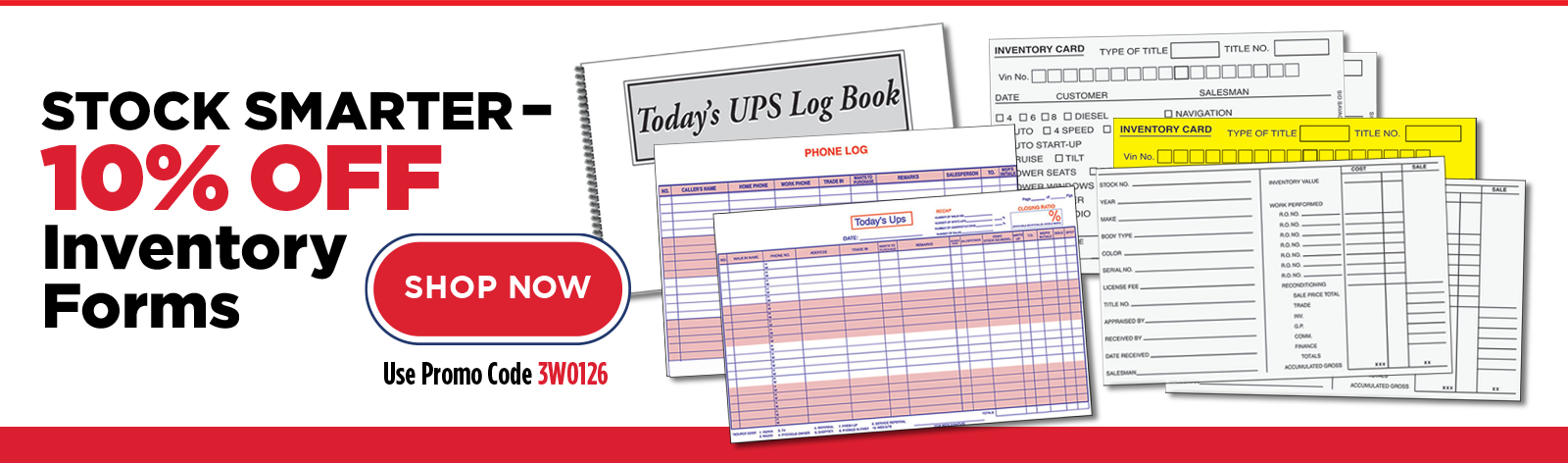 10% OFF Inventory Forms