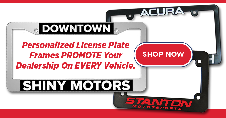 Personalized Dealer License Plate Frames WPersonalized Dealer License Plate Frames