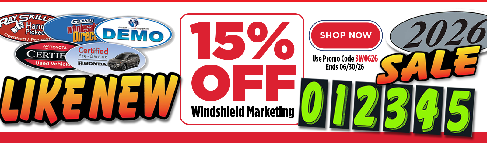 15% OFF Windshield Marketing 15% OFF Windshield Marketing