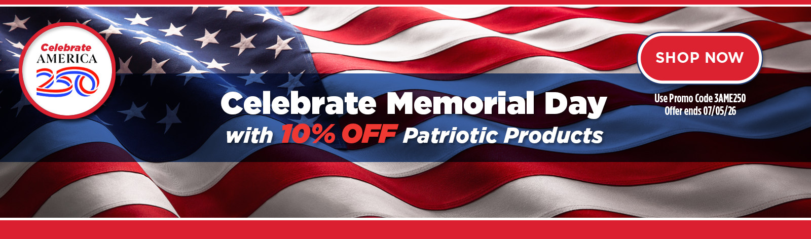 Celebrate America - 10% OFF Patriotic Products