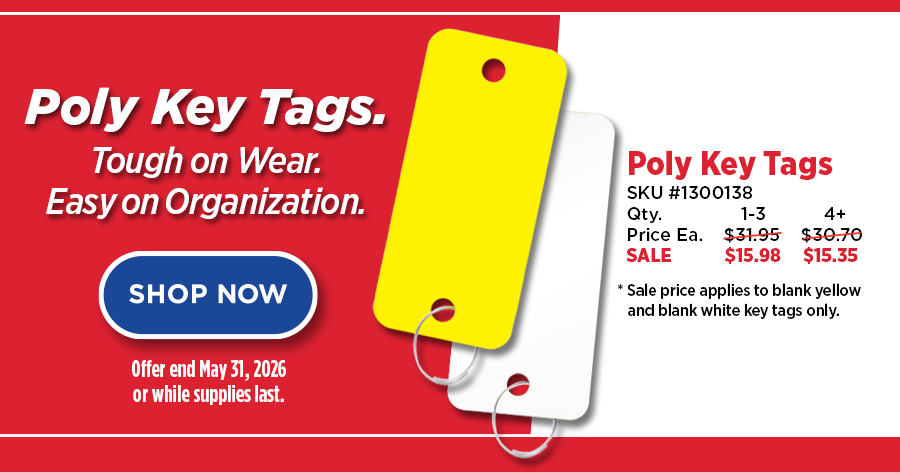 WBlank Poly Key Tag Sale