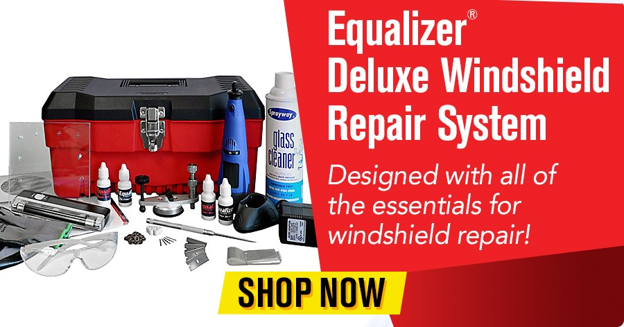 Equalizer Windshield Repair System - Designed with all of the essentials for windshield repair. Equalizer Windshield Repair System - Designed with all of the essentials for windshield repair.