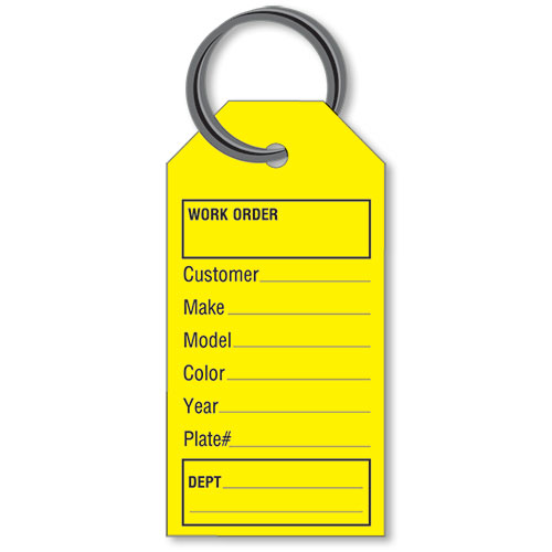 Auto Service Paper Key Tags Auto Dealer Key Tags Car Dealer Supplies